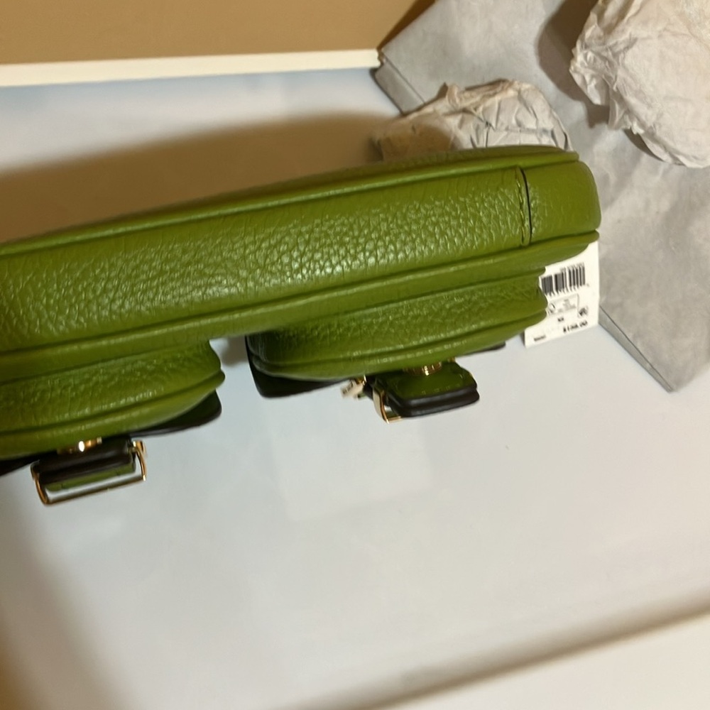 Michael Kors ZOE SM Conv Poshette Meadow Green pebble leather - Picture 7 of 10